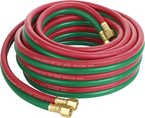 ABN Oxy Acetylene Torch Hose 25 Foot X 1 4 Inch B Fitting Twin