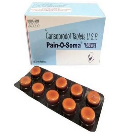 Pain O Soma 500mg Carisoprodol Tablets Treatment Pain Or Injury Rs