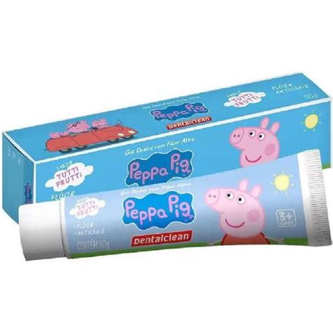 Gel Dental Infantil Peppa Pig Tutti Frutti Flúor Dentalclean 50g