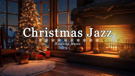 Christmas Jazz Music To Relax Work Study Crackling Fireplace