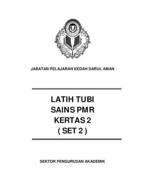 PDF Latih Tubi Pmr Sains Kertas 2 DOKUMEN TIPS