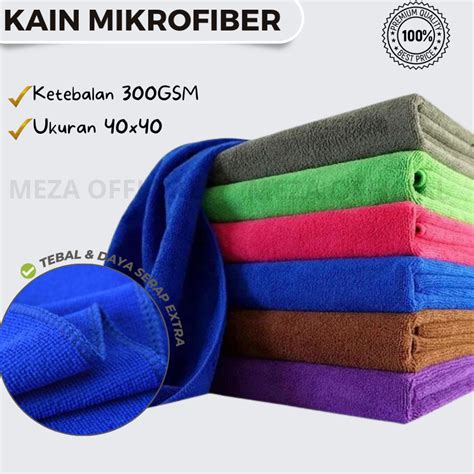 Jual Kain Lap Microfiber Premium 300 GSM Microfiber Cloth 40x40 Cm Kain