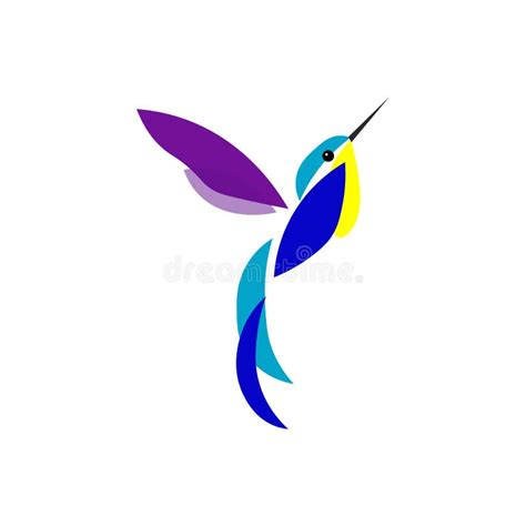 Icono Del Logotipo Multicolor De Colibrí Ilustración Vectorial Eps 10