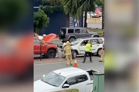 Drunk Driver Dramatically Arrested After Multi Car Crash In Brisbane