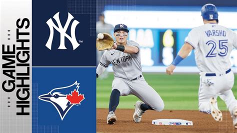 Yankees Vs Blue Jays Game Highlights Mlb Highlights Youtube