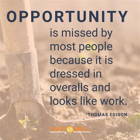 Inspirational Quote Thomas Edison Opportunity Boise Web