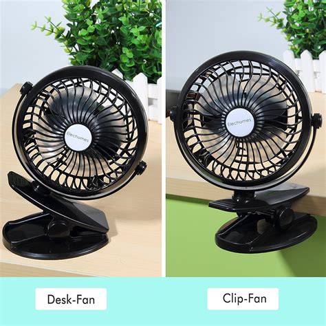 Elechomes Eh101 Rechargeable Operated Clip On Mini Desk Usb Fan For