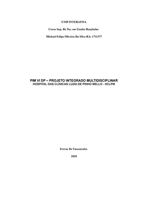 PIM V DP PIM V UNIP INTERATIVA Curso Sup De Tec em Gestão