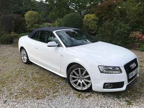 AUDI A5 CONVERTIBLE 3.0 TDI QUATTRO S-LINE AUTO 2011 SAT NAV LEATHER WHITE | in Todmorden, West ...