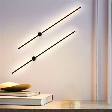 M Tallique Applique Murale Led De Style Minimalisme Lin Aire Noire