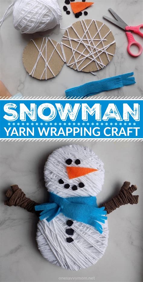 One Savvy Mom Nyc Area Mom Blog Snowman Yarn Wrapping Craft Fun