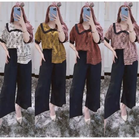 Jual One Set Rayon Busui Ld Terlaris One Set Rayon Setelan