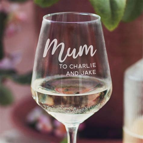 Personalised Mum Glass Becky Broome Becky Broome