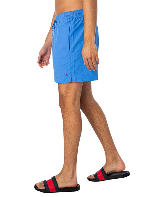 Tommy Hilfiger Medium Drawstring Swim Shorts Blue Spell Standout