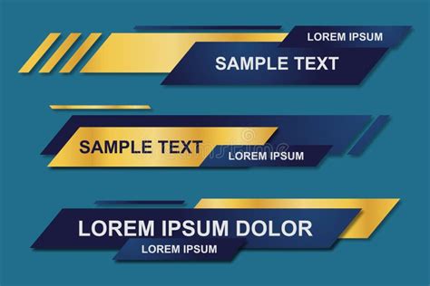 Modern Geometric Lower Third Banner Template Design Colorful Lower