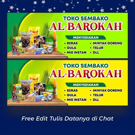 Jual Spanduk Banner Toko Sembako Shopee Indonesia