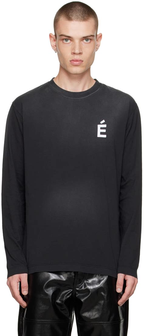 SSENSE Canada Exclusive Black Wonder Long Sleeve T Shirt by Études on Sale