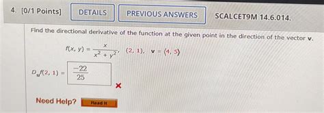 Solved Points Details Previous Answers Scalcet M Chegg