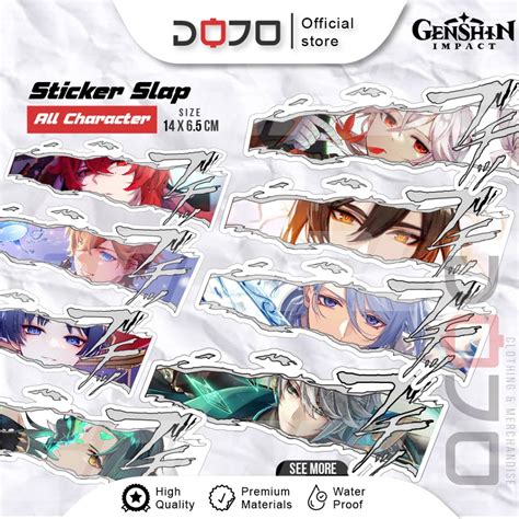 Jual Sticker Vinyl Anime Genshin Impact Warning Motor Mobil Jdm Slap