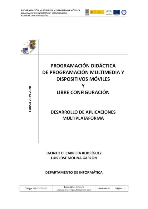 PDF PROGRAMACIÓN DIDÁCTICA DE PROGRAMACIÓN MULTIMEDIA