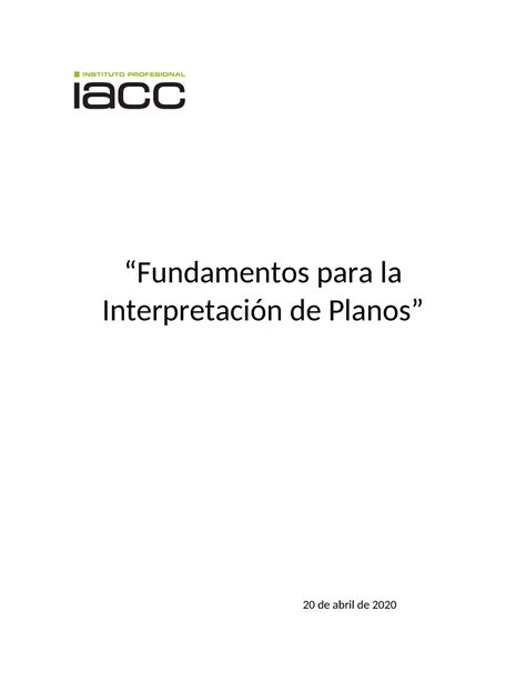 Planos Sem Control Semana Fundamentos Para La Interpretaci N