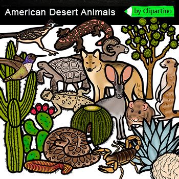 Desert Animals Clipart /American Desert Habitats Clipart /Biomes by ...