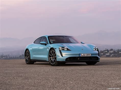 2020 Porsche Taycan 4S (Color: Frozen Blue Metallic) - Front Three ...