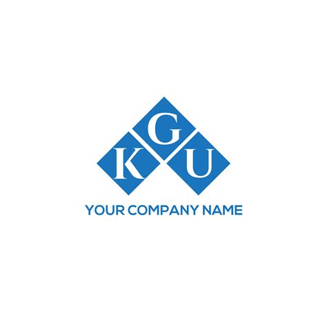 KGU letter logo design on WHITE background. KGU creative initials ...