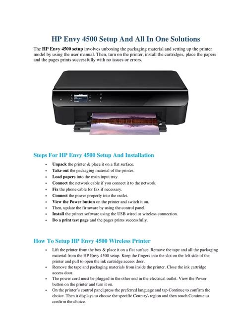 Ppt Hp Envy Setup How To Setup Hp Envy Printer