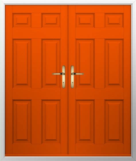 Solidor Tenby Solid Timber Composite Door In Tangerine