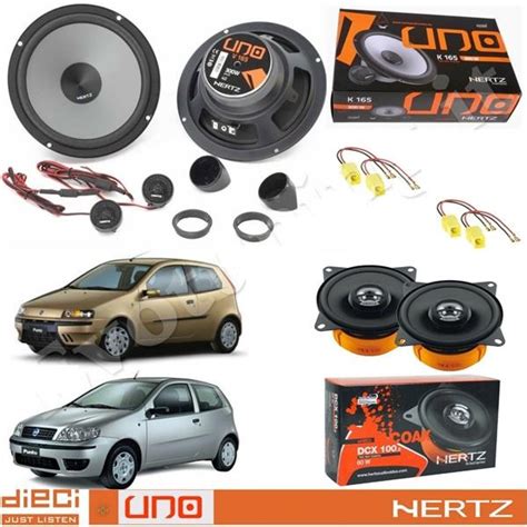 Kit Casse Altoparlanti Hertz Anteriori E Posteriori Per Fiat Punto