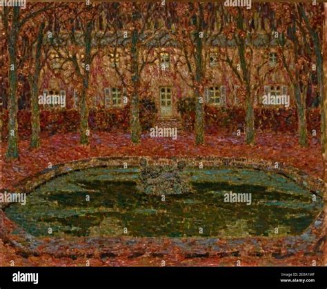 The Garden Of The Gerberoy House By Henri Le Sidaner Stock Photo Alamy