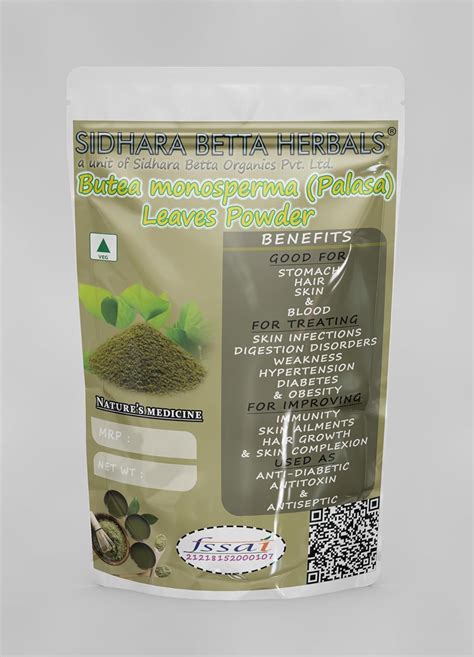 Buy Sidhara Betta Herbals Butea Monosperma Palasa Leaves Powder Pack