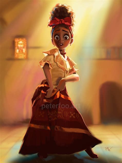 A Painting Of Dolores Madrigal From The Wonderful Encanto I Made This For My Daughter Who Has