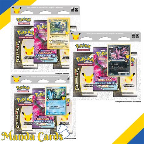 Pokemon Celebrações Triple Pack Blister Triplo Coleção Especial 25 Anos