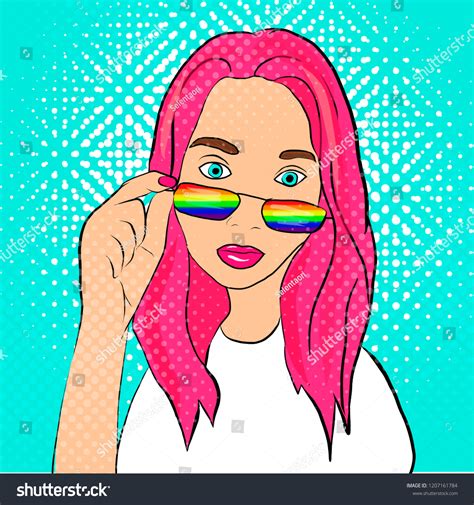 Lgbt Girl Pop Art Style Vector Stock Vector (Royalty Free) 1207161784 ...