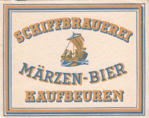 Drink Label Schiffbrauerei Märzen Bier Schiffbrauerei Kaufbeuren