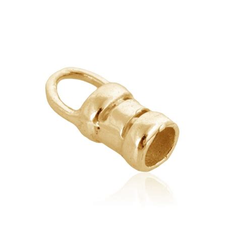 Brass Deep Heavy Gold Plated Crimping End Cap Mm Bellore Rashbel