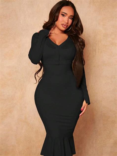 Shein Sxy Solid Cami Bodycon Dress Bolero Shein Usa