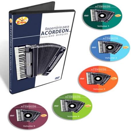 Coleção Repertório para Acordeon em 5 DVDs Edon