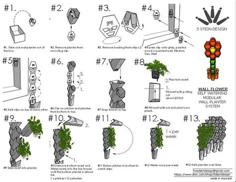 Wall Planter Modular And Self Watering System Etsy Em 2024