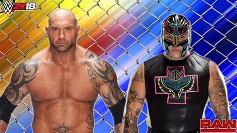 Rey Mysterio Vs Batista Steel Cage Raw Youtube