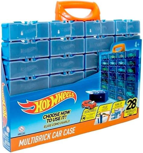 Hot Wheels Multibrick Car Case I Stores Up To 28 Cars I Connects With Tracks I Play And Build