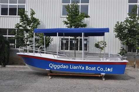 Liya 19FT Panga Style Fiberglass Fishing Boat Outboard Engine Qingdao