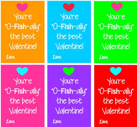 Live And Learn Free Printable O Fish Ally Goldfish Preschool Valentines