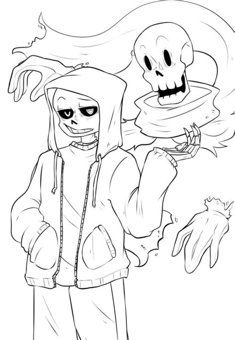 Papyrus And Sans Coloring Page Download Print Or Color Online For Free