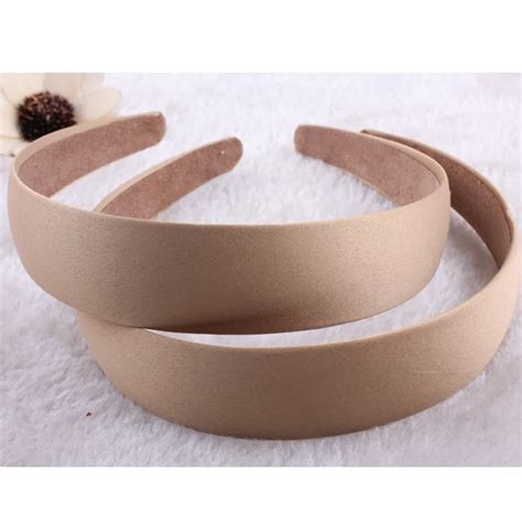 Solid Color Satin Headband 3cm Wide Women Hairband Mercerized Satin