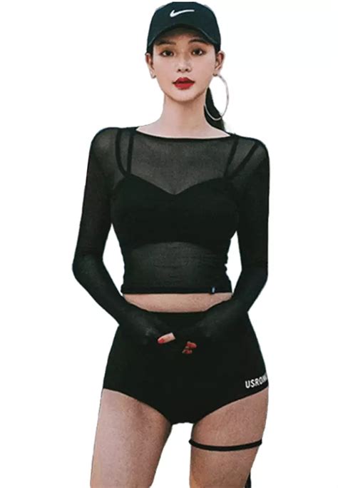 Buy Lycka Lmn Korean Lady Bikini Swimwear Black Online Zalora Philippines