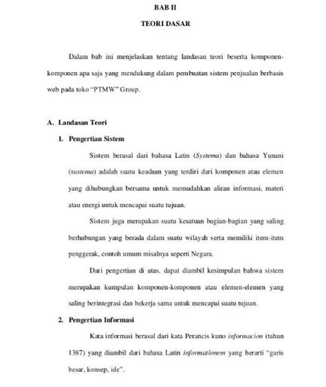 Kumpulan Contoh Landasan Teori Cara Membuatnya