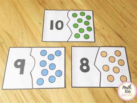 Preschool Number Puzzles for Numbers 1 to 10 - Math, Kids and Chaos